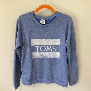 Toms heather blue crew neck sweatshirt